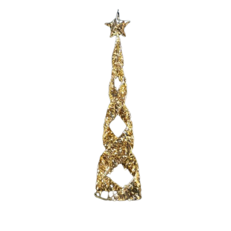 Gold Wrap Tree Light-Up 150cm - Christmas Decorations Brisbane