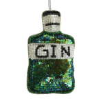 Beaded Gin Bottle Hanging Decoration 13cm - Christmas Decorations Brisbane