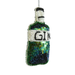 Beaded Gin Bottle Hanging Decoration 13cm - Christmas Decorations Brisbane