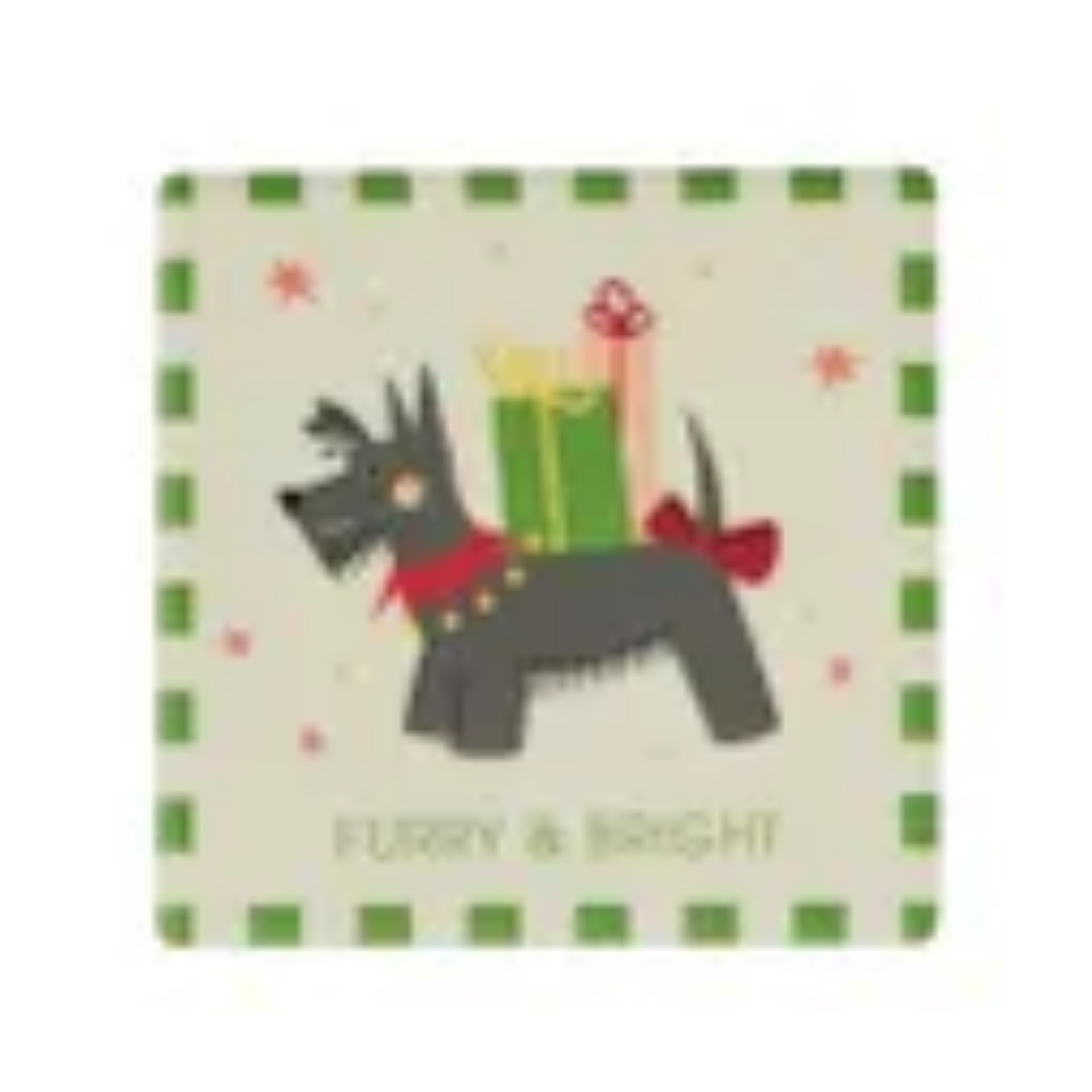 Ceramic Coaster Holiday Dogs 10cm Assorted - Christmas Decorations Brisbane
