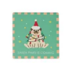 Ceramic Coaster Holiday Dogs 10cm Assorted - Christmas Decorations Brisbane