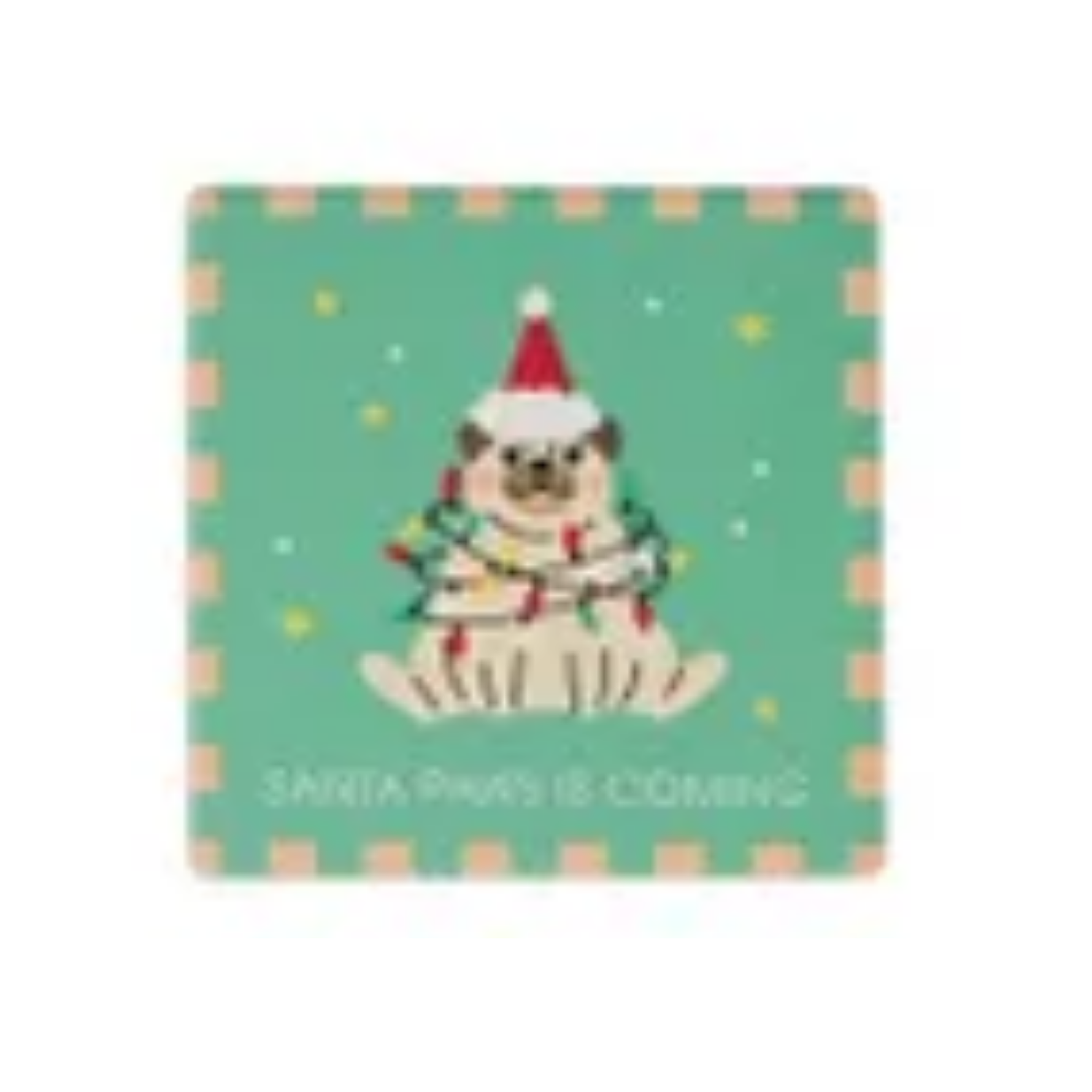 Ceramic Coaster Holiday Dogs 10cm Assorted - Christmas Decorations Brisbane