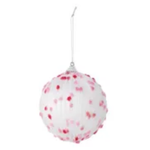 Floss Bauble Foam Red Pink White Assorted 10cm - Christmas Decorations Brisbane