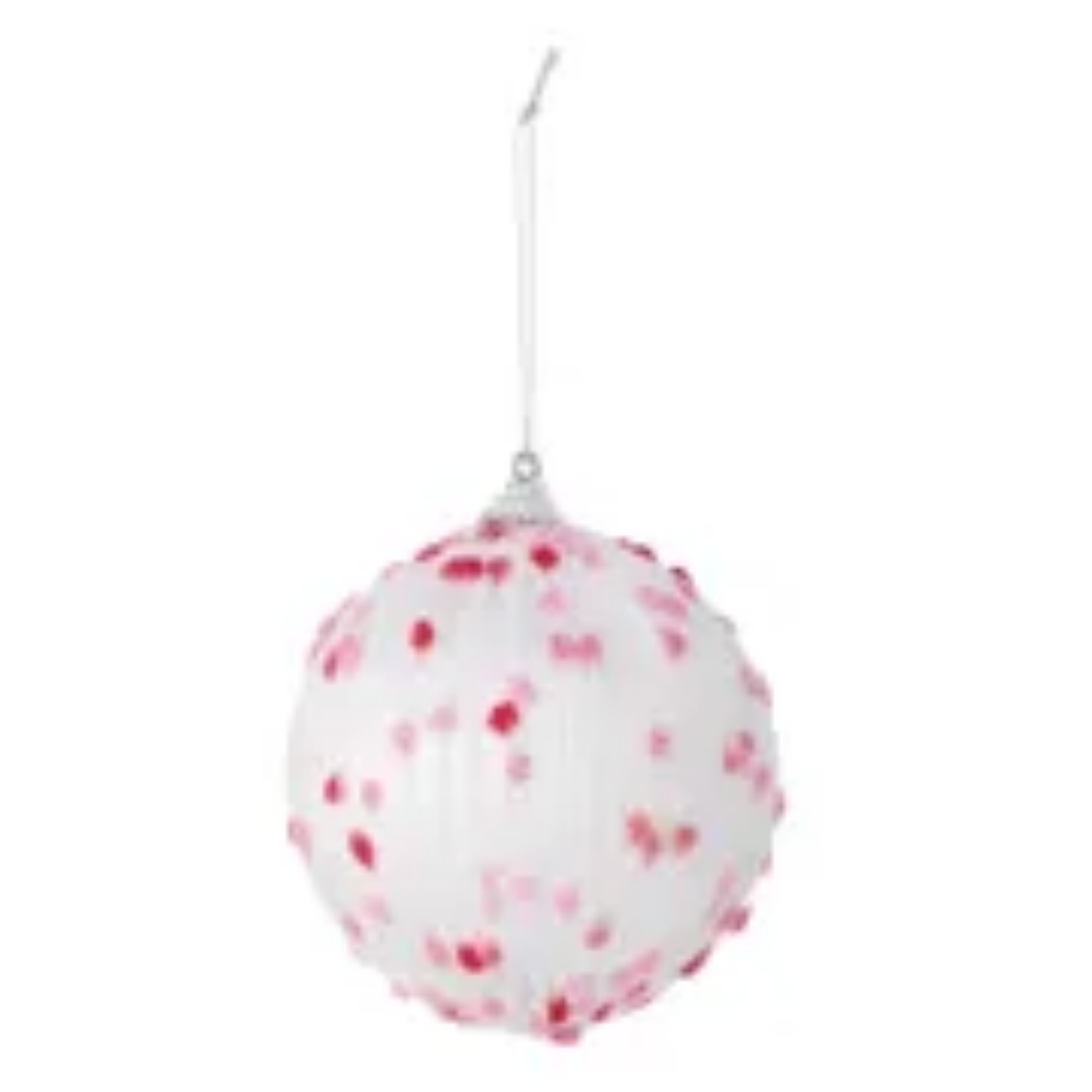 Floss Bauble Foam Red Pink White Assorted 10cm - Christmas Decorations Brisbane