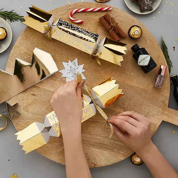 Cracker Set 6 Pack Gold DIY