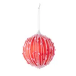 Floss Bauble Foam Red Pink White Assorted 10cm - Christmas Decorations Brisbane