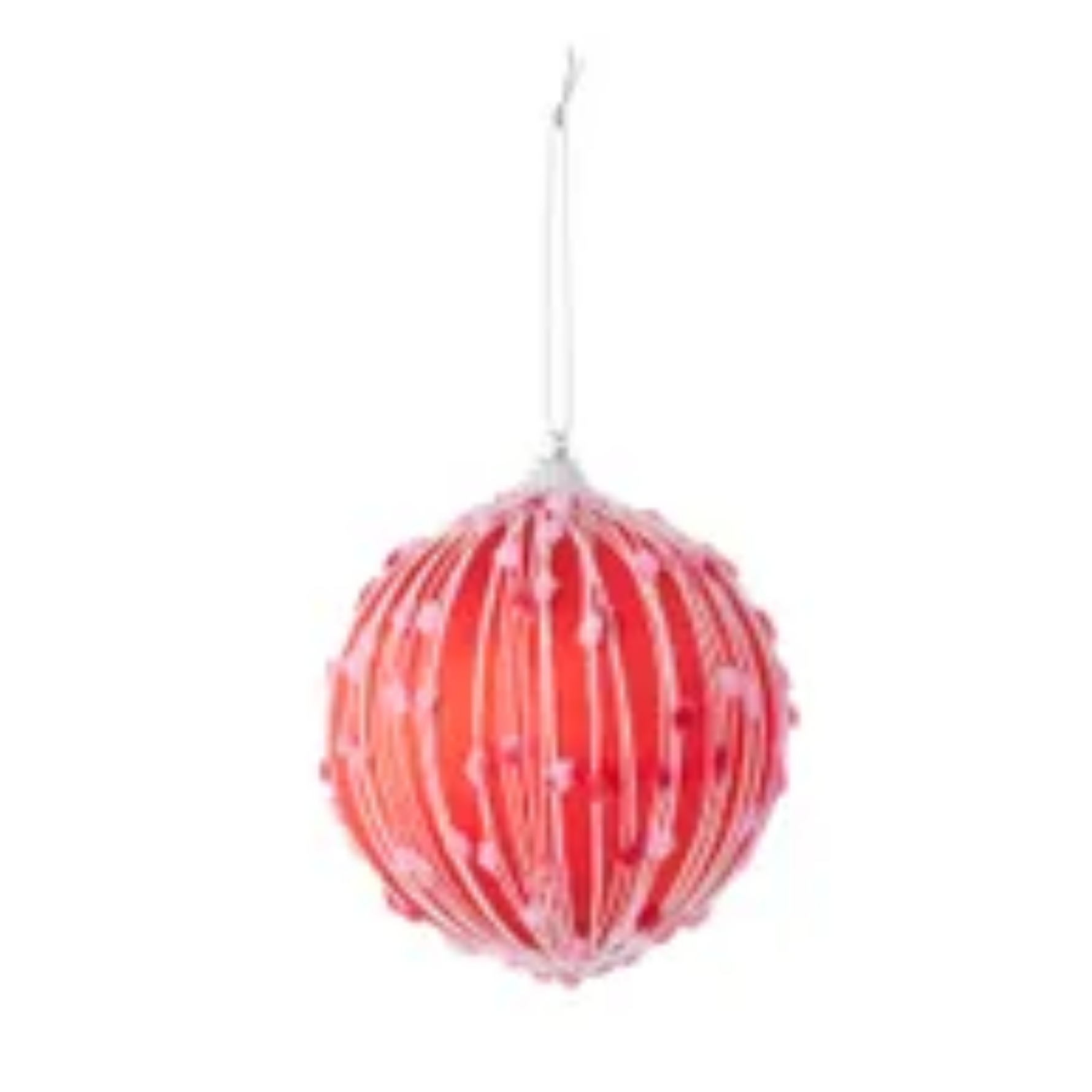 Floss Bauble Foam Red Pink White Assorted 10cm - Christmas Decorations Brisbane