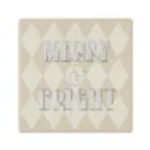 Ceramic Coaster Merry Sparkle 10cm Assorted - Christmas Decorations Brisbane