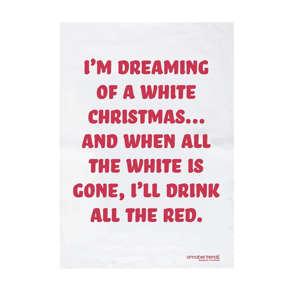 Tea Towel White Christmas