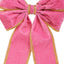 Bow Pink Velvet With Gold Trim 27cm