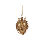 Vintage Heart Hanging Gold - Christmas Decorations Brisbane