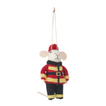 Felt Mice Firefighter/Doctor Hanging 13cm - Christmas Decorations Brisbane