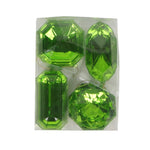 Jewel Lime Green Set of 4 Assorted 10-12cm - Christmas Decorations Brisbane