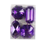 Jewel Purple Set of 4 Assorted 10-12cm - Christmas Decorations Brisbane