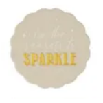 Ceramic Coaster Merry Sparkle 10cm Assorted - Christmas Decorations Brisbane