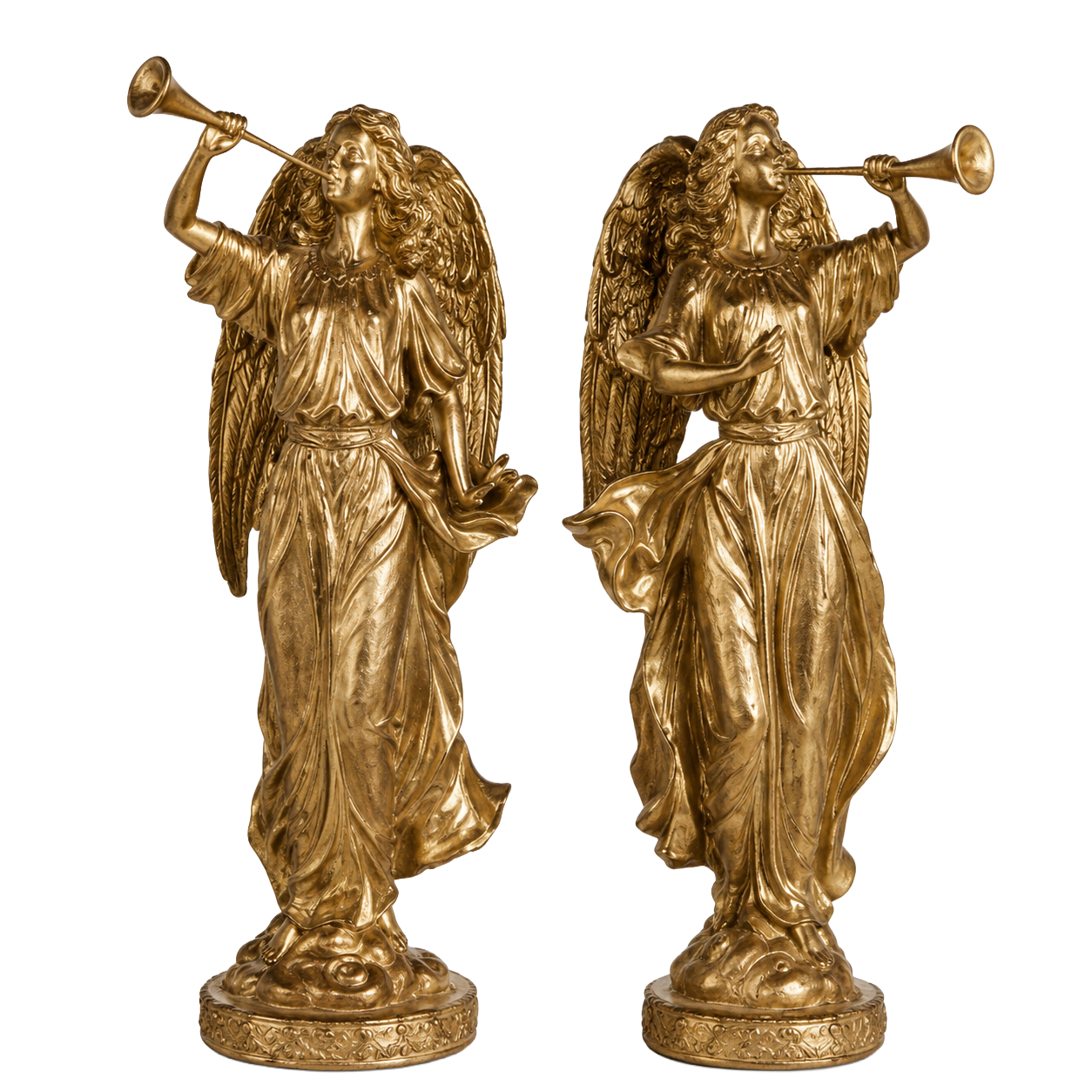 Assorted Gold Heralding Angel Decoration 38cm