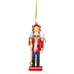 Nutcracker Hanging Wooden 13cm Assorted - Christmas Decorations Brisbane
