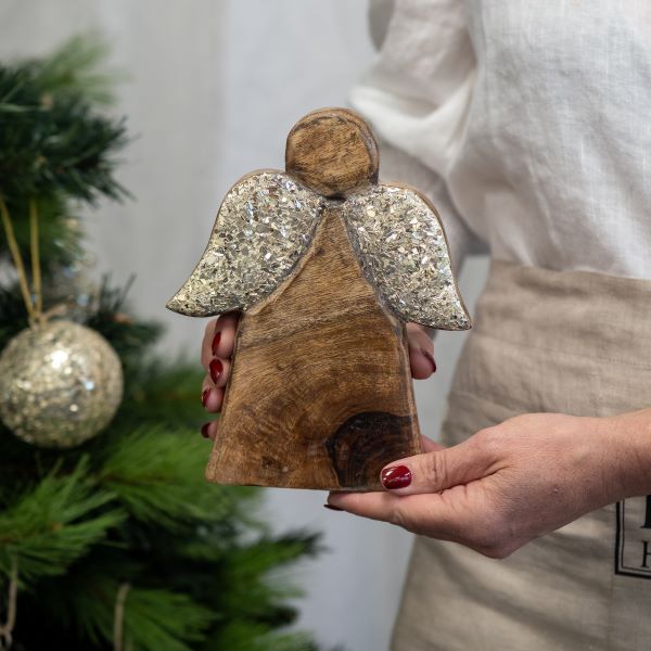 Angel Timber Champagne 20cm