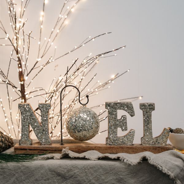 Noel Sign Champagne 46cm