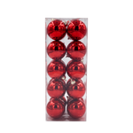 Bauble Shiny Red 50mm - 20 Pack - Christmas Decorations Brisbane
