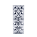 Bauble Shiny Silver 50mm - 20 Pack - Christmas Decorations Brisbane