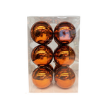 Bauble Shiny Copper 70mm - 12 pack - Christmas Decorations Brisbane