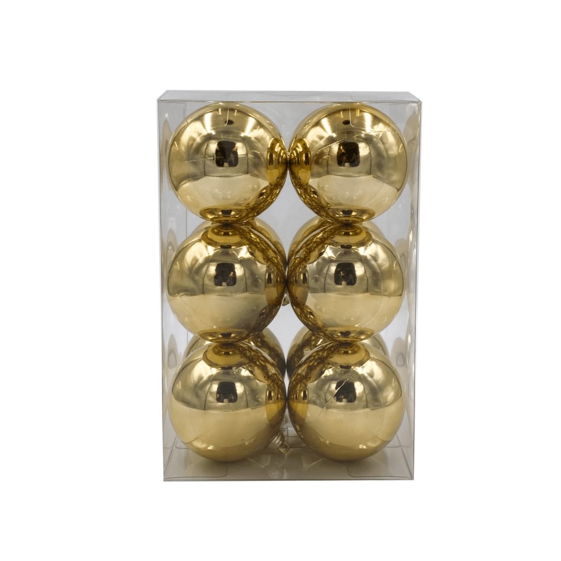 Bauble Shiny Gold 70mm - 12 Pack - Christmas Decorations Brisbane