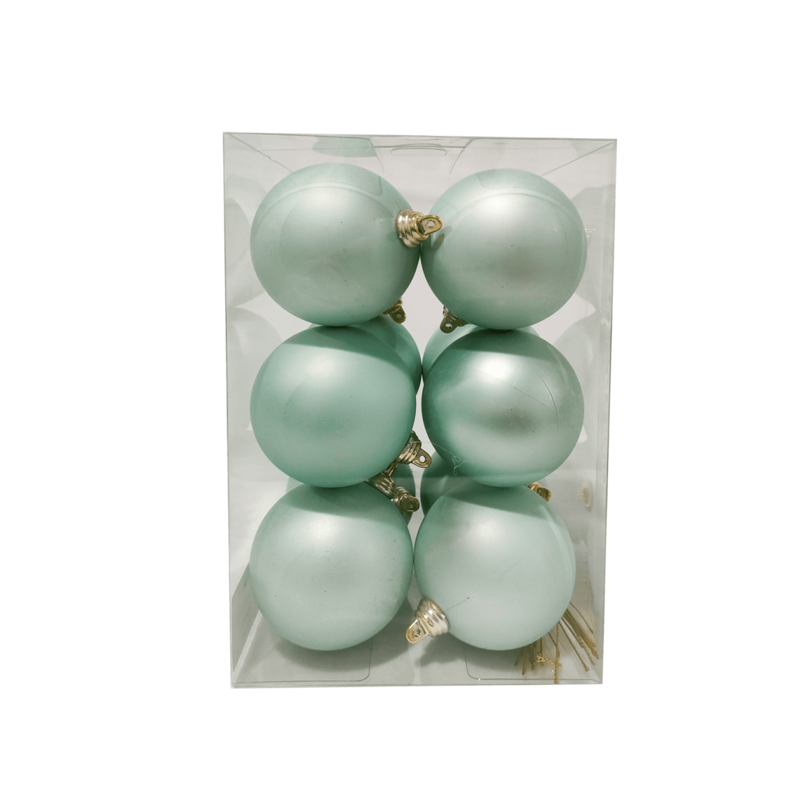 Bauble Matte Light Green 70mm - 12 Pack