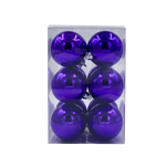 Bauble Shiny Purple 70mm - 12 Pack - Christmas Decorations Brisbane