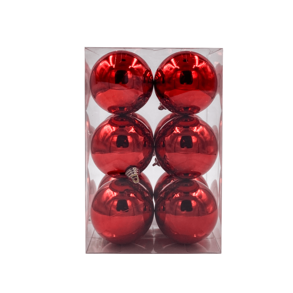 Bauble Shiny Red 70mm - 12 Pack - Christmas Decorations Brisbane