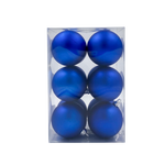 Bauble Matte Blue 70mm - 12 Pack - Christmas Decorations Brisbane