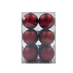 Bauble Matte Burgundy 70mm - 12 Pack - Christmas Decorations Brisbane