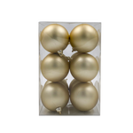 Bauble Matte Champagne 70mm - 12 Pack - Christmas Decorations Brisbane