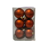 Bauble Matte Copper 70mm - 12 Pack - Christmas Decorations Brisbane