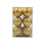 Bauble Matte Gold 70mm - 12Pack - Christmas Decorations Brisbane