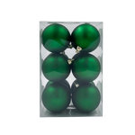 Bauble Matte Green 70mm - 12 Pack - Christmas Decorations Brisbane