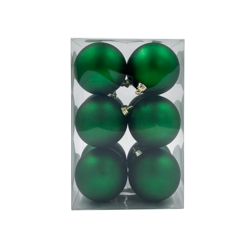 Bauble Matte Green 70mm - 12 Pack - Christmas Decorations Brisbane