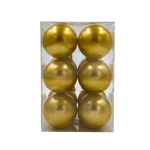 Bauble Outdoor UV Stable Gold 70mm - 12 Pack - Christmas Decorations Brisbane