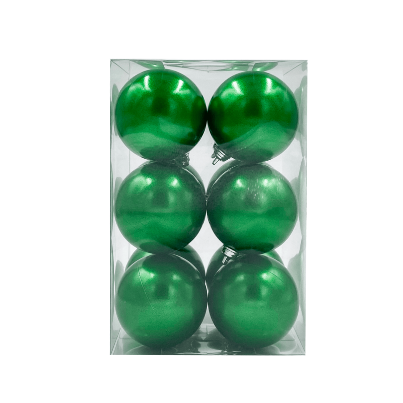 Bauble Outdoor UV Stable Green 70mm - 12 Pack - Christmas Decorations Brisbane