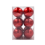 Bauble Outdoor UV Stable Red 70mm - 12 Pack - Christmas Decorations Brisbane