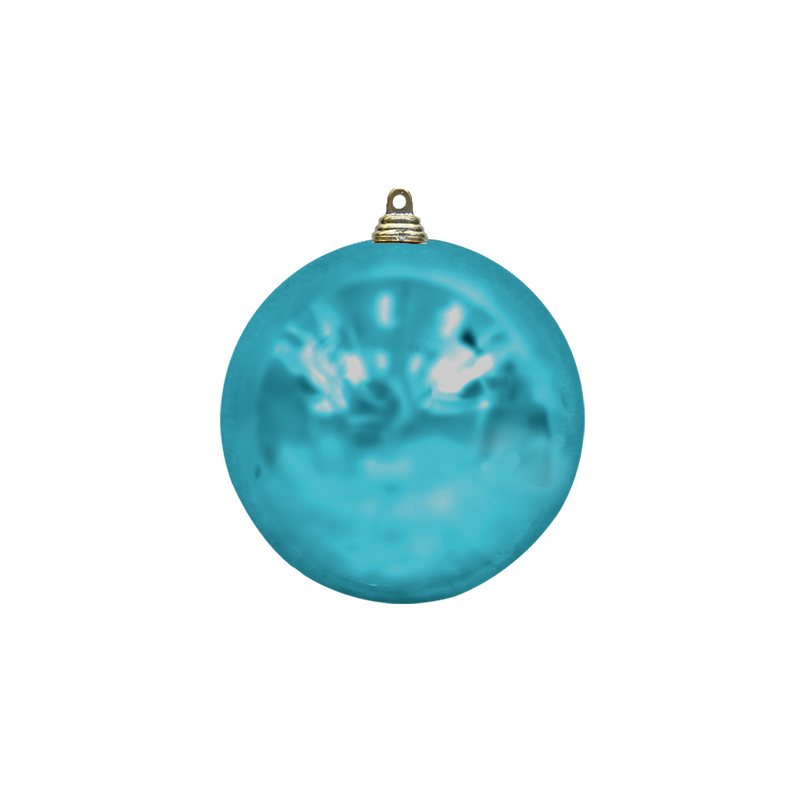 Bauble Shiny Aqua 100mm - Christmas Decorations Brisbane