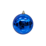 Bauble Shiny Blue 100mm - Christmas Decorations Brisbane