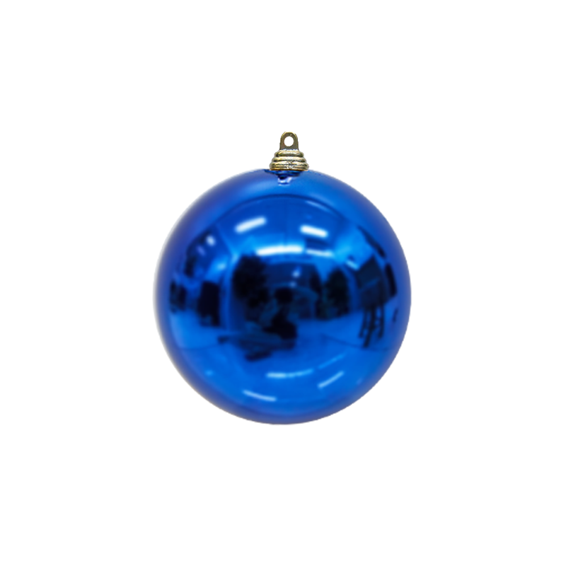 Bauble Shiny Blue 100mm - Christmas Decorations Brisbane