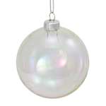 Bauble Iridescent Clear 100mm [ACR] - Christmas Decorations Brisbane