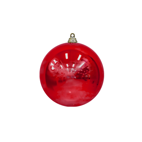 Bauble Shiny Red 100mm - Christmas Decorations Brisbane