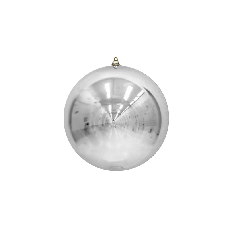 Bauble Shiny Silver 100mm - Christmas Decorations Brisbane