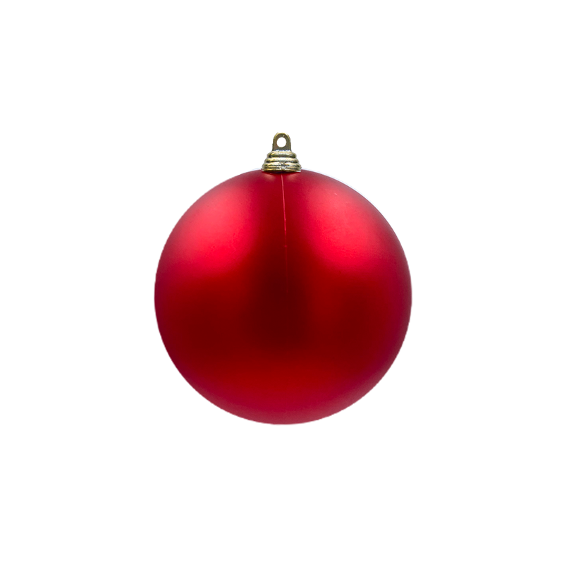 Bauble Matte Red 100mm - Christmas Decorations Brisbane