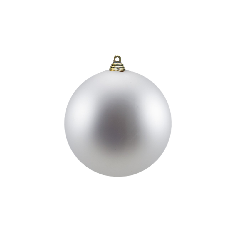 Bauble Matte Silver 100mm - Christmas Decorations Brisbane