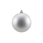 Bauble Matte Silver 100mm - Christmas Decorations Brisbane