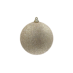 Bauble Glitter Champagne 100mm - Christmas Decorations Brisbane